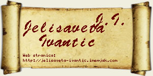 Jelisaveta Ivantić vizit kartica